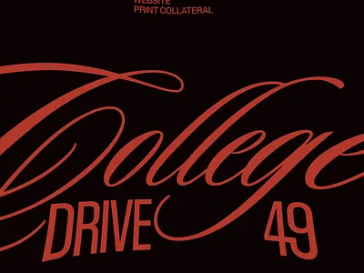 Brand Identity — College Drive 49 branding editorial layout vintage website