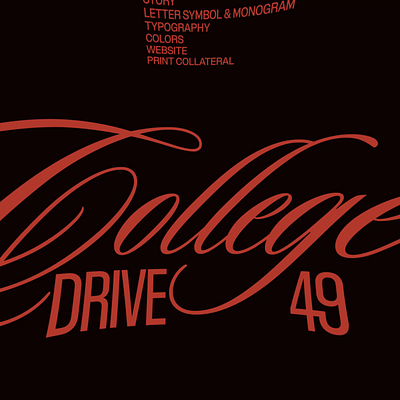 Brand Identity — College Drive 49 branding editorial layout vintage website