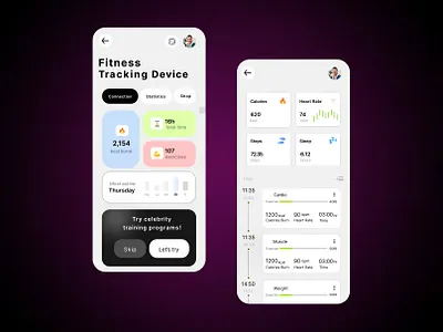 Fitness tracing device app design fitness tracing device graphic design illustration mobile app ui ux website