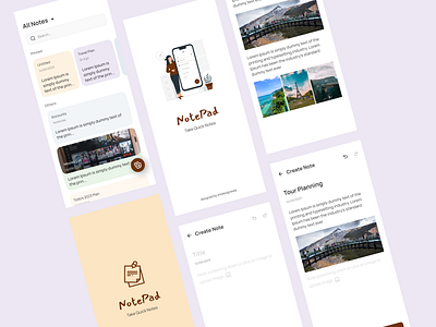 Notes Taking Mobile App Design add notes clean minimal minimalist mobile app designs mobile design mobile ui mobile uiux design mobile ux notes notes app sticky notes trending ui design ux design
