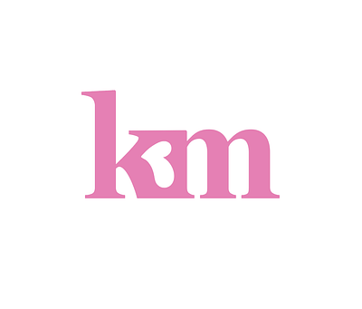 KM blog brand design k km logo m pink