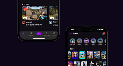 Tream Live gaming live streaming twitch ui
