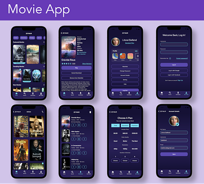 Movie App UI Template for Xamarin Forms android ios mobile movie ui ui template ux xamarin