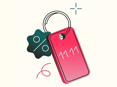 Keychain app illustration vector