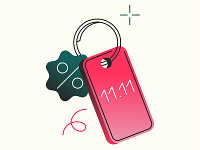 Keychain app illustration vector