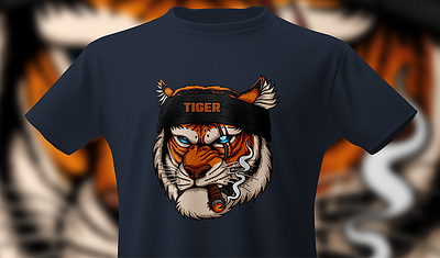 Tiger animal T-Shirt graphic design