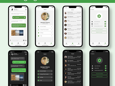 Messaging App UI Template for Xamarin Forms android ios messaging mobile ui ui template ux xamarin