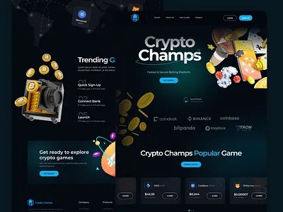 Crypto trading website UI design crypto designing nft trading ui uidesign uiux uxdesign web branding website
