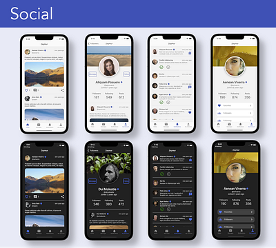 Social App UI Template for Xamarin Forms android ios mobile social ui ui template ux xamarin