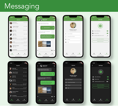Messaging App UI Template for Flutter android flutter ios messaging mobile ui ui template ux