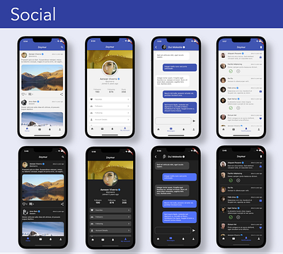 Social App UI Template for Flutter android flutter ios mobile social ui ui template ux