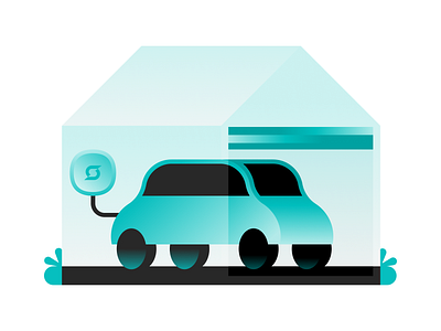 Electric car app illustration vector
