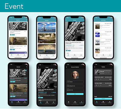 Event App UI Template for Flutter android event flutter ios mobile ui ui template ux