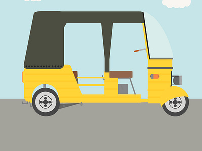 Rickshaw Vector Illustration animation graphic design illustration shapes vector