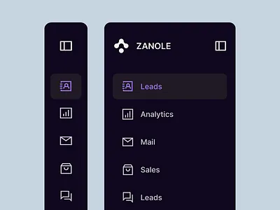 Dashboard sidebar navigation for the education platform crm dark dashboard dashboard sidebar icon iconography icons interface lmsuxui design minimal navigation navigation bar platform design side menu sidebar ui user interface ux web app web application