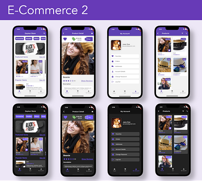 E-Commerce App UI Template 2 for Flutter android e commerce flutter ios mobile shopping ui ui template ux