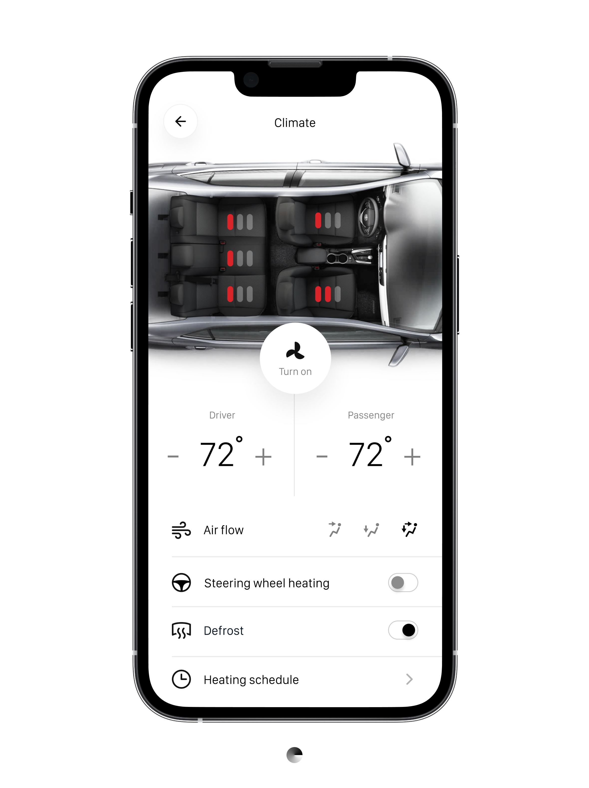Climate control screen - Toyota app by Studio Contrast ?? on Dribbble