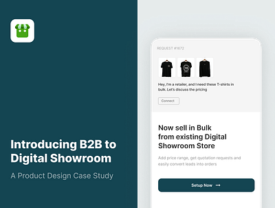 Introducing B2B to Digital Showroom- A Product Design Case Study case study product design ui uiux ux