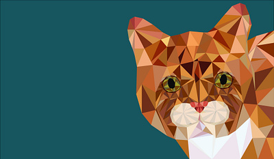 Cat Poly Art animation design graphic design illustration illustrator pop art vector