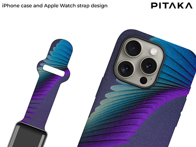 PITAKA iPhone case and Apple Watch strap design | Abstract apple apple watch branding design graphic design iphone pitaka playoff vector