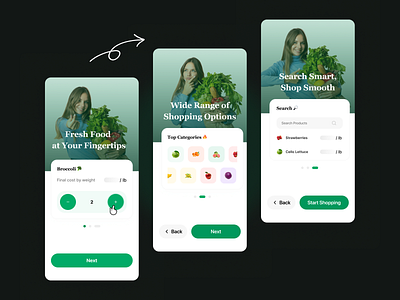 Onboarding Grocery App 📱 3d animation app branding e commerce ec graphic design grocery illustration logo mobile app motion graphics onboarding shopping ui ux website