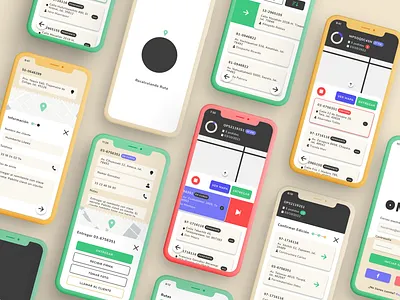 Omaka / UI design system design thinking logistics product design realistic uber ui