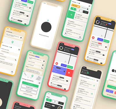 Omaka / UI design system design thinking logistics product design realistic uber ui