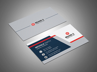 Double sided Corporate Business Card template. branding business business card company cool business card corporate creative eye catchy id card identity identity card minimal design modern paper style symbol visiting card