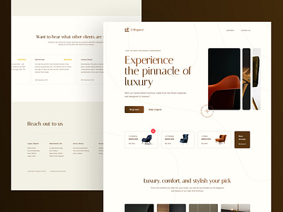 Luxury Furniture Website branding design expensive figma furniture luxury ui ux web design website wood