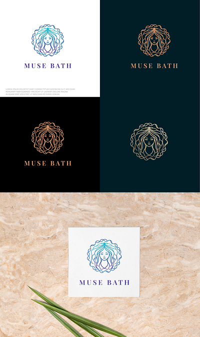 Muse bath branding design graphic design ill illustration logo minimal typography vector
