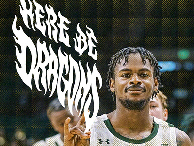 Here be Dragons - Campaign basketball blazers campaign graphic design lettering ncaa sport type typography uab blazers