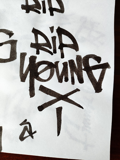 Rip Young Concept· Single Cover Art calligraphy chicano graffiti handstyle hiphop lettering narco rip ripyoung street tag type typography urban young