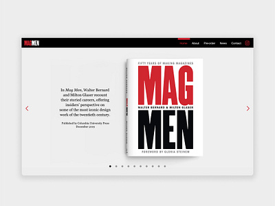 Mag Men book design development graphic design intern internship mag men magazine nyc promotion typography web design webflow website