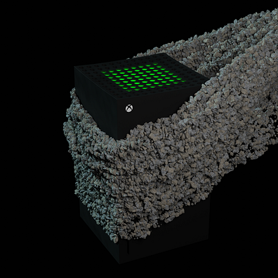 Xbox render 3D 3d art blender branding design geometry nodes microsoft model render ui xbox