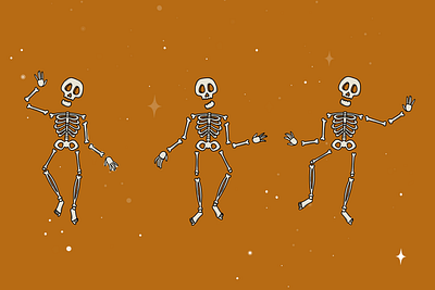 Spooky Skeletons concept art design graphic design illustration vector