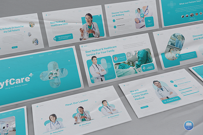 Download Health Care and Medical Presentation Template branding design digital graphic design healthcare illustration medical pandemic powerpoint powerpoint template presentation template ui unique vector