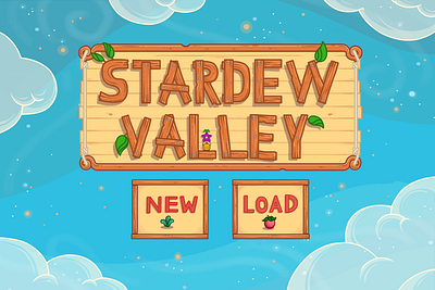 Seasonal versions of the Stardew Valley Loading screen concept art design graphic design illustration logo vector