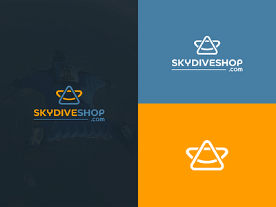 SkyDiveShop Logo logo minimal shop skydive skydiving