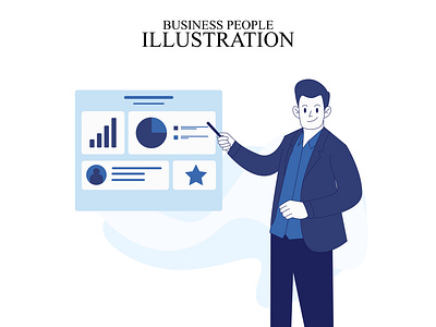 Presentation administration business character concept corporate design employee entrepreneur executive illustration management manager organization presentatition professional startup success ui vector workplace