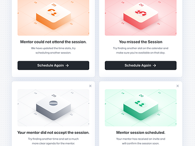 1:1 Session Slot booking states 1:1 booking branding calendar graphic design illustration invite isometric modal newton school session slot states ui visual