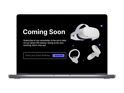 Coming soon ui branding coming soon coming soon design coming soon ui daily ui 48 dailyui dailyui48 play ui uiux vr vr design vr ui