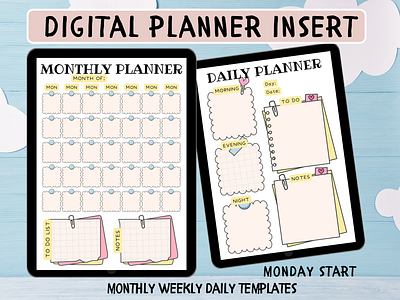 Kawaii Undated Digital Planner Insert