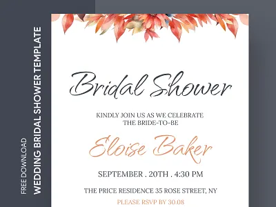 Autumn Bridal Shower Invitation Free Google Docs Template autumn bridal design docs engagement fall free google docs templates free template free template google docs google google docs hen party hootenanny invitation invite pre wedding template templates wedding word
