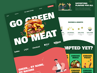 Food Landing Page Design burger figma food landing page landing page ui design web design web designer wordpress