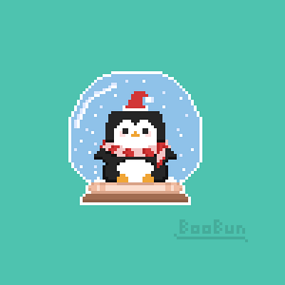 Christmas Penguin In A Globe ~ Sticker branding chibi cute design graphic design illustration logo ui ux vector