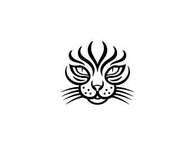 Cat Face Logo animal logo bigcat cat cat face cat logo design elegant icon logo logo design logodesign minimal minimalist logo modern tiger zoo