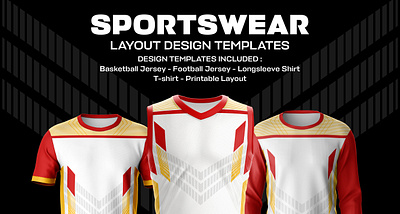 RED YELLOW SPORTY JERSEY TEMPLATE DESIGN print