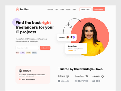 Freelancing Website Landing Page clean freelance freelance website freelancing home page homepage illustration interface landing page landingpage minimal ui design ui design uidesign uiux webdesign webpage website website design website landing page