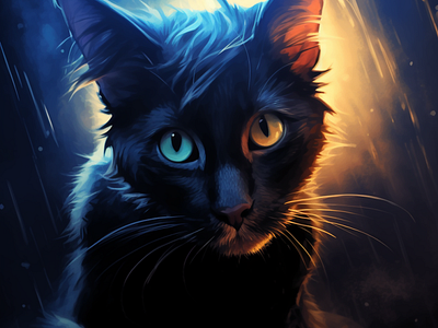 Mystic Kitten (Brandon Kamp) custom artwork custom graphics design digital emotional graphic graphicdesign youtube