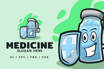 Medicine Health Logo Mascot Illustration brand care dansdesign design doctor font health illustration logo mascot medicine ui ux